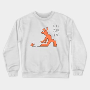 Cute creature practicing low lunge yoga asana Crewneck Sweatshirt